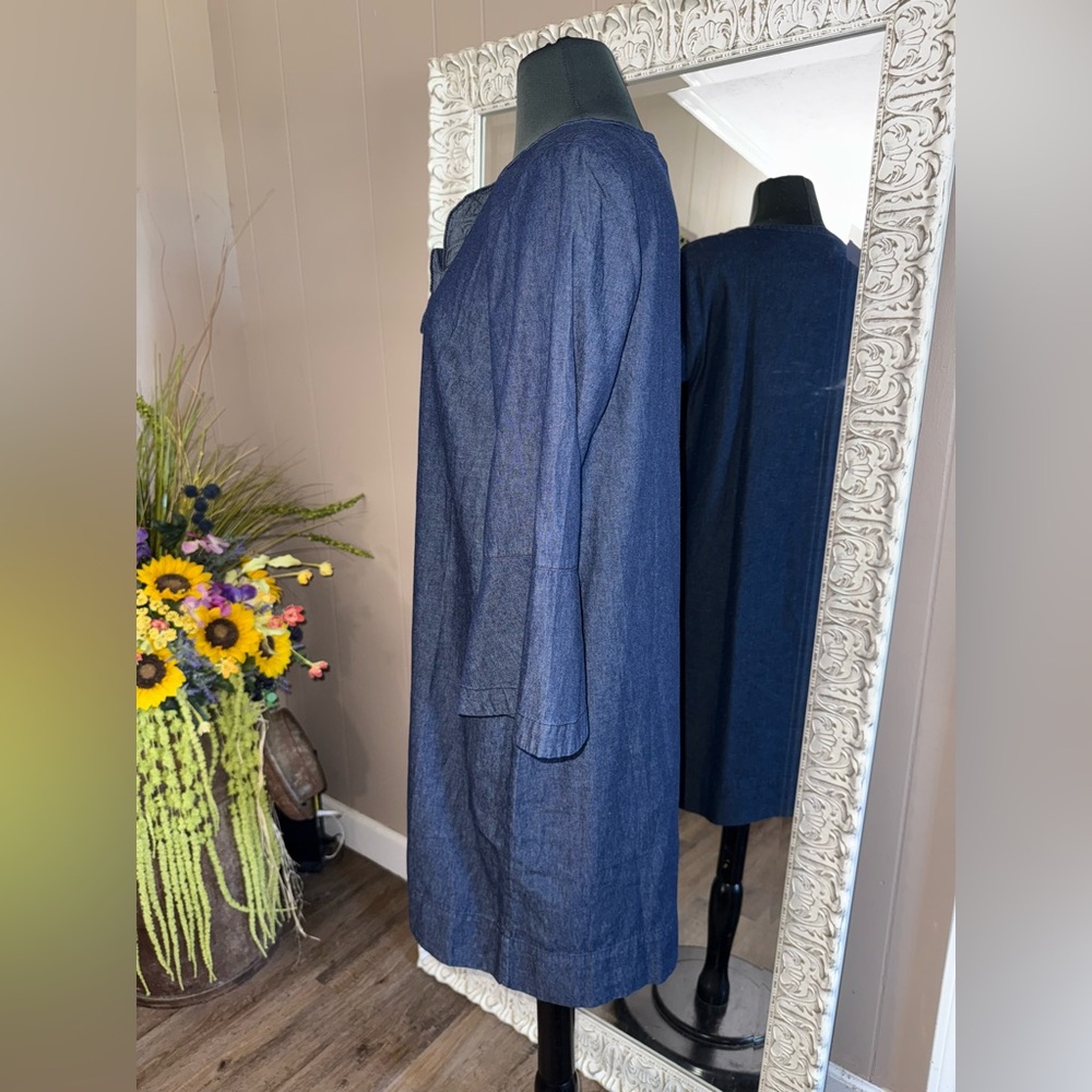 Draper James Blue Ruffle Dress - Picture 7 of 12